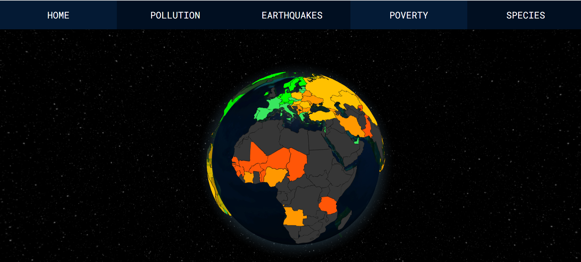 Dataplanet 3D visualisation